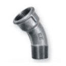 Bocht bi-bu 45 graden Zwart (nr 40)